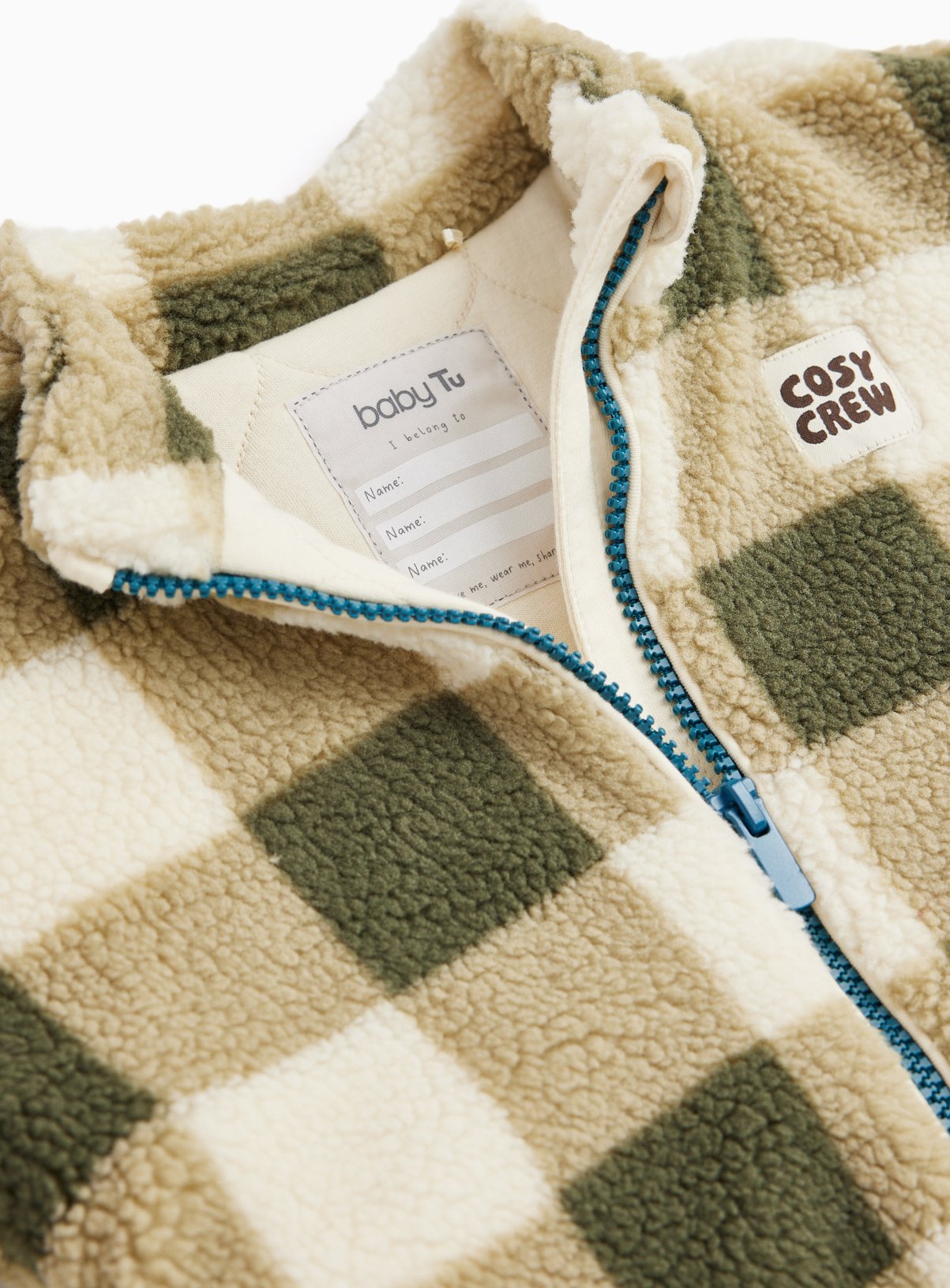 Check Borg Jacket 3-6 months - Image 2 thumbnail